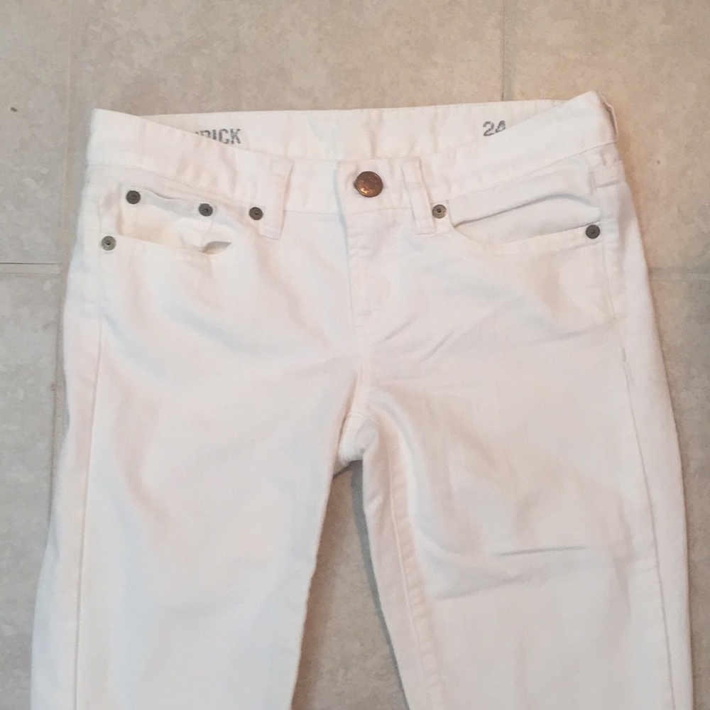 J Crew White Ankle Jeans